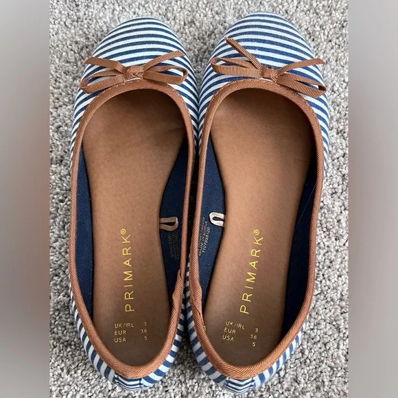 Primark Striped Flats Womens size 5 - Picture 2 of 3